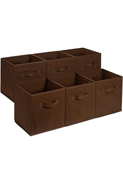 Amazon basics Collapsible Fabric Storage Bins with Handles, Cube Organizer fo...