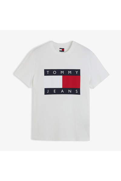 Tommy Hilfiger DM0DM22645 TJM REG BIG FLAG SS TEE EXT YBL Ecru