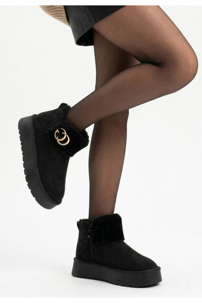 Erbilden Women's Boots Black Suede Stylish Fape