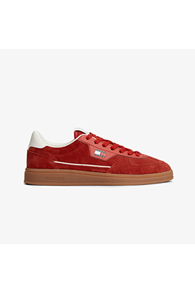 Tommy Hilfiger The Greenwich Edge Suede Kadın Kırmızı Sneaker
