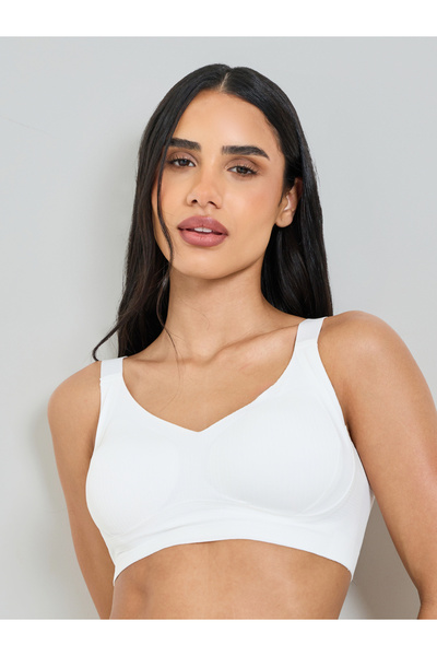 Take Two By Styli Solid Texture Padded Non Wired T-Shirt Bra