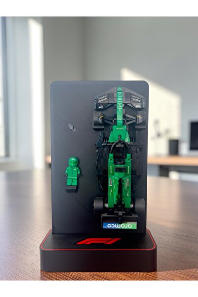 3D Baskı Formula 1 Lego Araç ve Pilot Sergileme Standı – Masaüstü Vitrin Tutucu