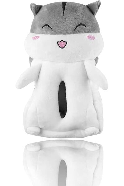 Yelajoy Soft Plush Hanging Tissue Holder - Cute Cartoon Smiling Hamster Tissu...