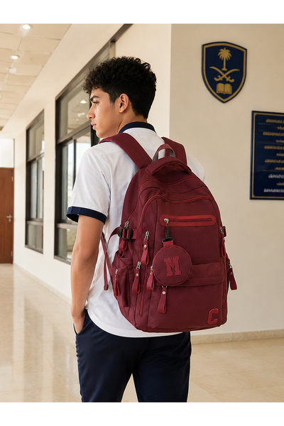 Take Two By Styli Solid Multi Pocket Backpack