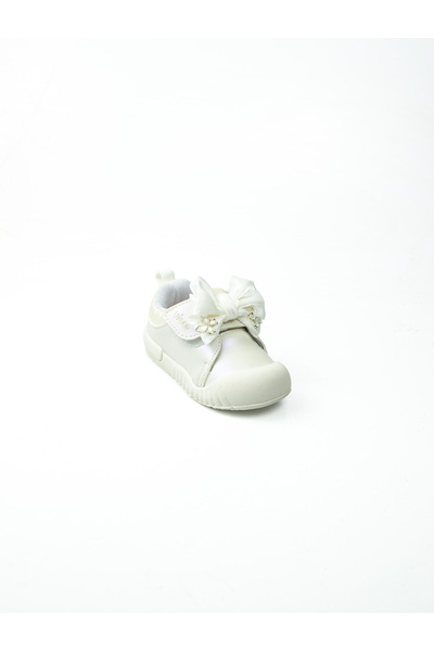 Vicco 346.E26K.149 Pisi White Baby Girl First Step Shoes