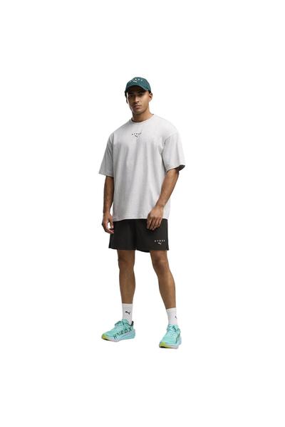 Puma 529232-54 X Hyrox M Lifestyle تي شيرت رجالي باللون الرمادي