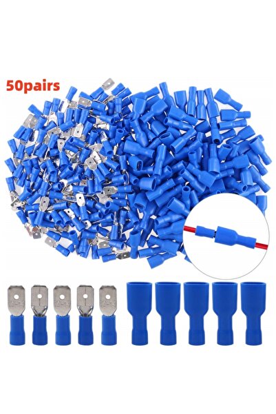 Choice 50 pairs 100 pcs/50 pairs Female/Male Spade Connectors 16-14 AWG Spade...
