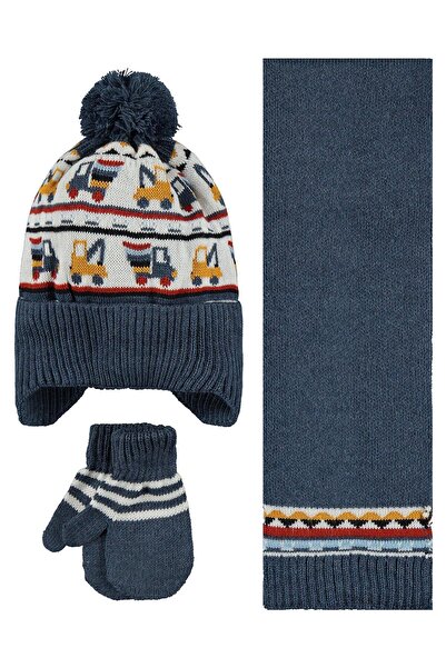 Civil Baby 6-18 Months Scarf, Beanie and Glove Set - Navy Blue