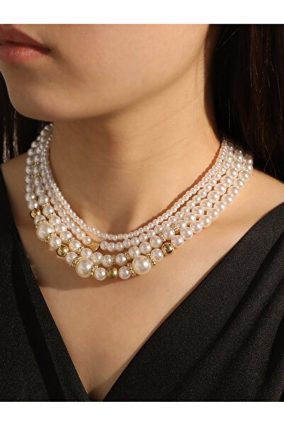 Take Two By Styli Set Of 4 - Faux Pearl Necklace