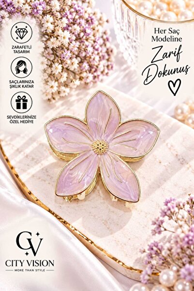 cityvision Sakura Flower Model Purple Color Metal Hairpin - Medium Size 5 cm ...