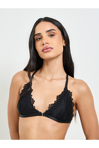 Take Two By Styli Solid Lace Padded Non Wired Bulk Front Bralette