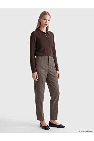 LC Waikiki I High Waist Pleated Women's Fabric Pants from Freezen Store