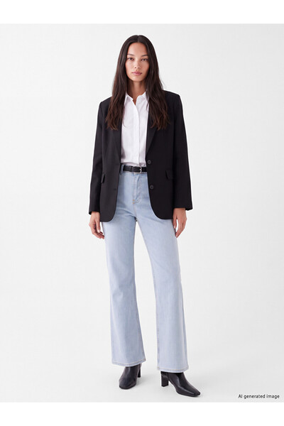 LC Waikiki Ozmarka New Season Indigo Flare Women's Jean Trousers