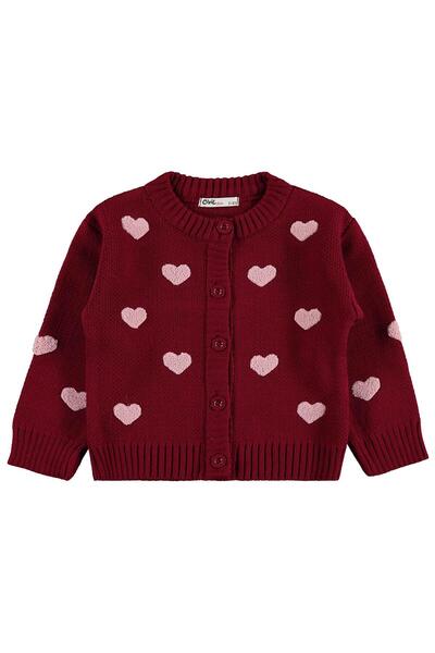Civil Girls Civil Girl's Heart Cardigan |   Knitwear Long Sleeve Crew Neck | ...