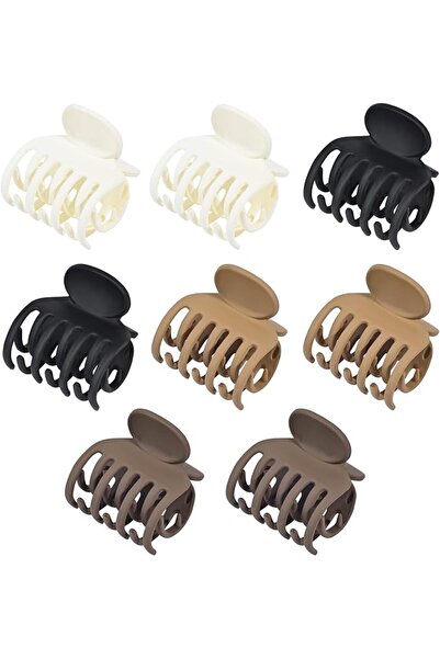DEEKA Hair Clips Small Claw Clips 8 Pack Double Row Teeth Clips for Thin Hair...