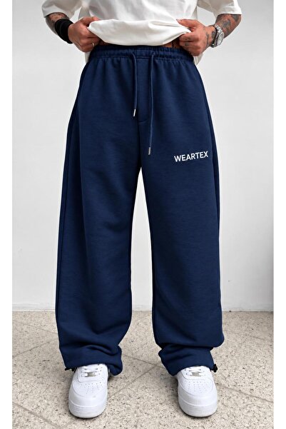 WEARTEX Baskılı Kışlık Kumaş Ayarlanabilir Paça Baggy Eşofman Altı