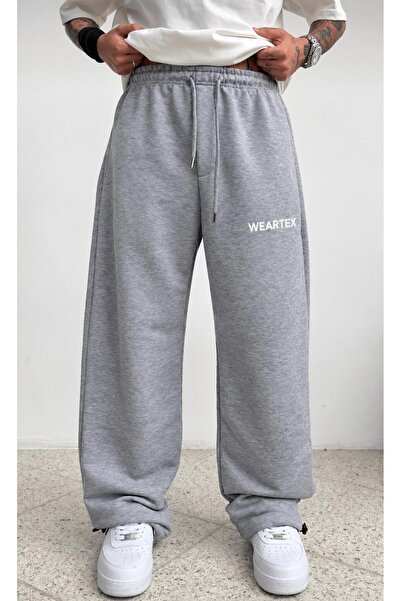 WEARTEX Baskılı Kışlık Kumaş Ayarlanabilir Paça Baggy Eşofman Altı