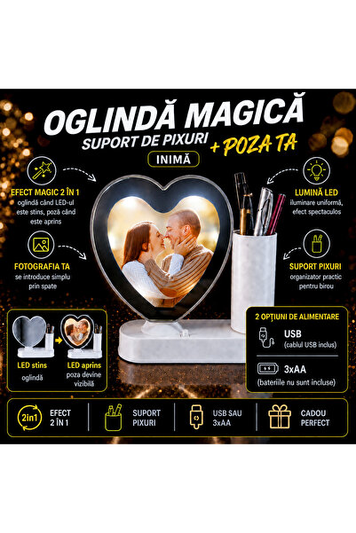 Generic Brand Oglindă Magică personalizată cu suport pentru pixuri – formă in...