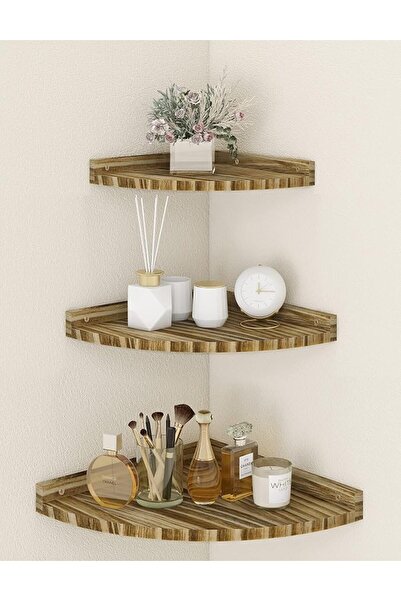 KASTWAVE Corner Shelves Wall Mounted, Rustic Farmhouse Corner Floating Shelf,...