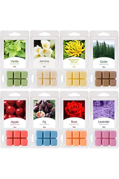 Tazweeq مجموعة من 8 قطع شمع معطر مع 8 روائح مختلفة تشمل الفانيليا والياسمين و...