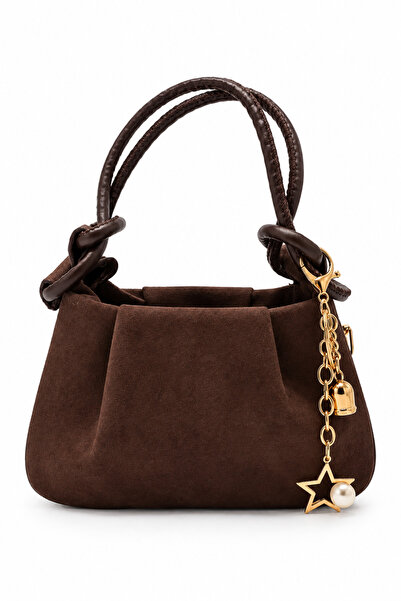 Sellini Bellina Rose Suede Brown Women's Hand and Shoulder Bag
