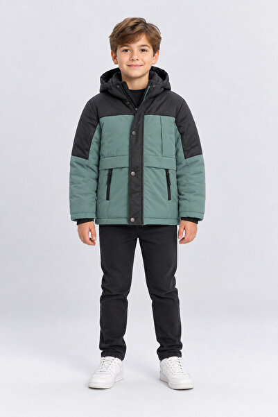 AHENGİM Boy's Hooded Winter Coat with Soft Lining and Water Repellent Jacket ...