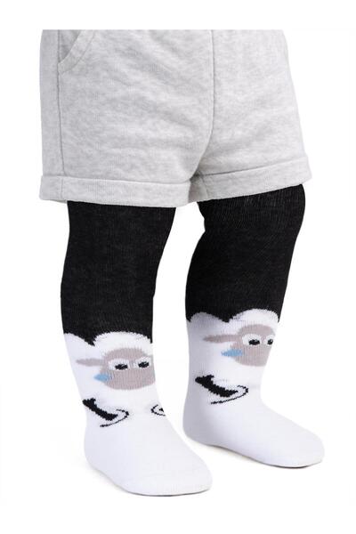 Civil Baby Kuzu 6- Bebek Erkek Külotlu Çorap - Siyah