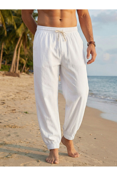 Take Two By Styli Men Heavyweight Cotton Loose Casual Harem Pants