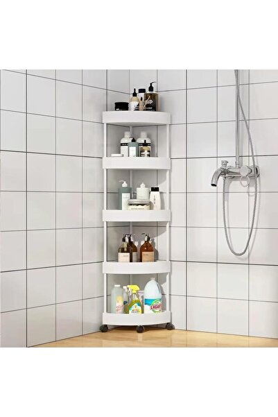 GENERAL Shower Caddy Corner Shelves, 4-Tier Bathroom Shelving Unit Cart with ...