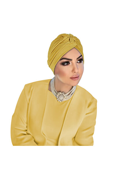 Take Two By Styli حجاب عمامة سادة باللون الأصفر