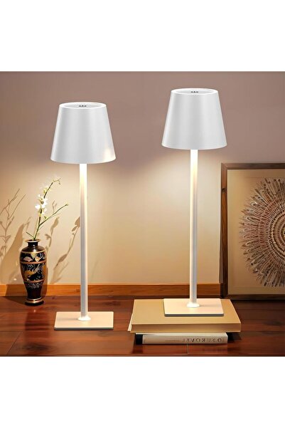 GENERAL 2 Pack Cordless Table Lamps, 3 Colors Stepless Dimming, 5000mAh