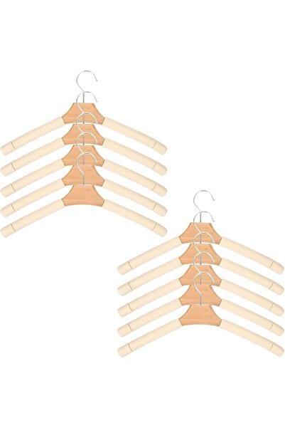 Paporich 10 Pack Wooden Hangers with Non Slip Sponge, Sponge Wooden Coat Hang...