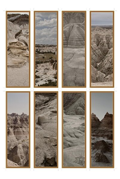 OEM Σετ 8 σελιδοδεικτών Badlands Labyrinths, με θέμα μυστηριώδες τοπίο, από χ...