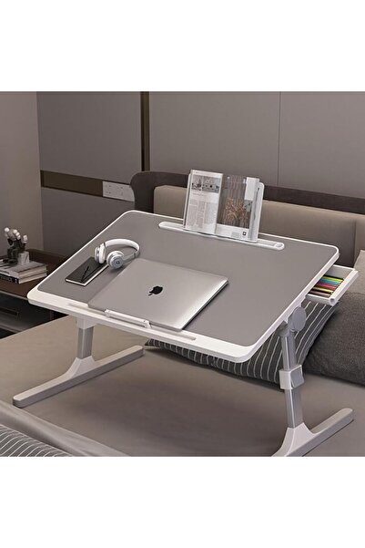 ANYUAN Adjustable Folding Bed Table, Height Adjustable Bed Tray Desk with Slo...