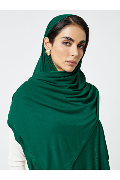 Take Two By Styli Dark Green Solid Hijab