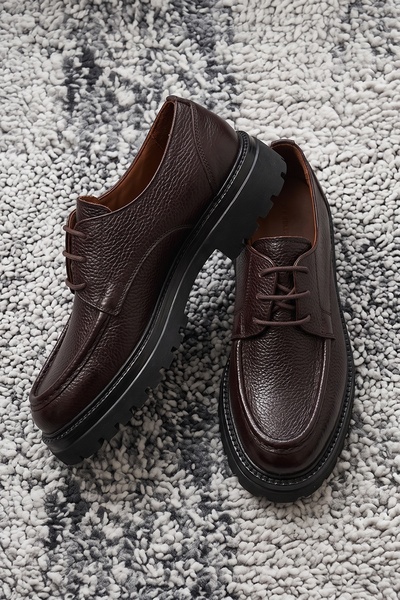 Livio Ferri Gorki Genuine Leather Lace-Up Thick Sole Men's Classic Casual Shoes