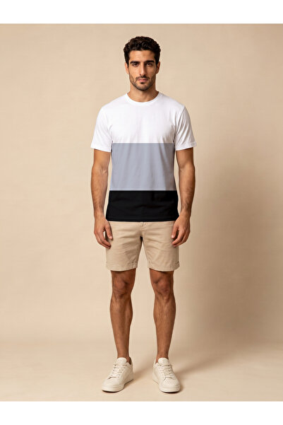 Take Two By Styli Color Block Round Neck Regular Fit T-Shirt
