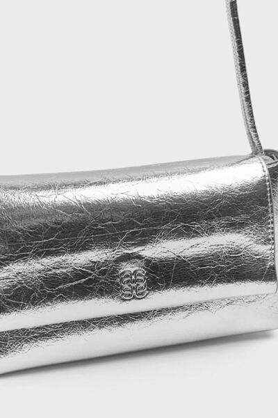 adL Silver Metalik Omuz Çantası
