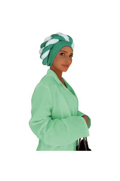 Take Two By Styli Green Plain Hijab