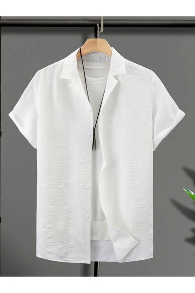 Take Two By Styli Men Textured Casual Shirt