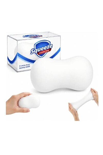MASHASHOP Jucărie interactivă, MASHASHOP, Săpun moale crocant, alb, 8 cm, 1 buc.