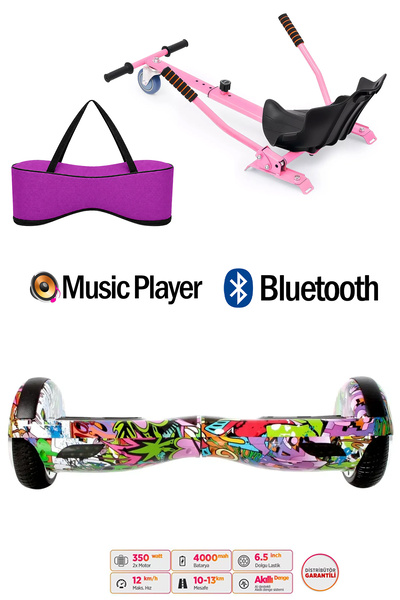 CityMate Elektrikli Kaykay Scooter Hoverboard Akıllı Denge 6.5 Inch + Hover K...