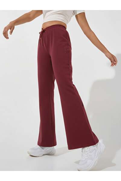 Cult By Styli Maroon Soft Form Flow Flared Pants