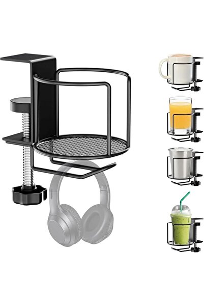 GENERAL 2 in 1 Desk Cup Holder with Holder,Splash Proof,Water Bottle Table Cu...