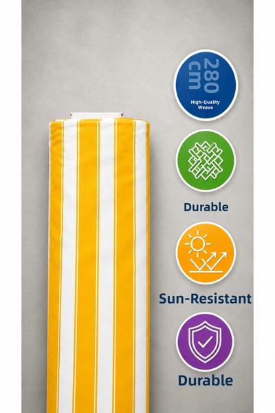 FAVORA Tent Cloth Waterproof Tarpaulin Fabric 8 Meters - Yellow