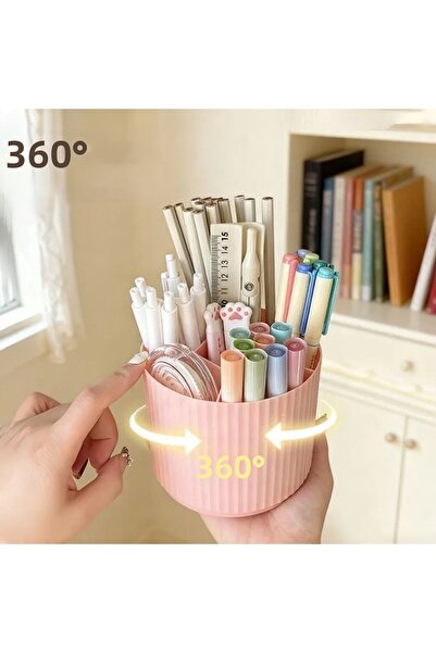 DU&ER 360 °   Rotating Multi-Compartment Desktop Organizer – Makeup, Cosmetic...