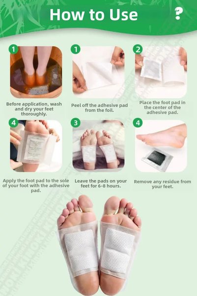 Fontenay 10 Pieces |   100% Detox Foot Patch, Foot Patch Toxin Removal Foot Detox Tape