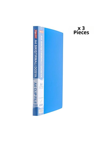 Bigpoint Compression File A4 Matte Blue X 3 Pieces