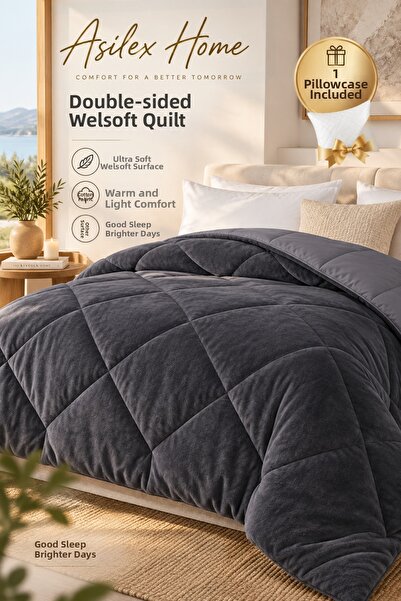 Asilex Home Collection Διπλό Premium Πάπλωμα Welsoft, Βαμβακερό Ύφασμα Διπλής...