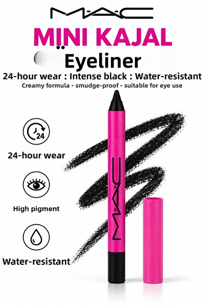 M.A.C 24-Hour Long-Lasting Intense Black Waterproof Kajal Eye Pencil - Non-Sm...